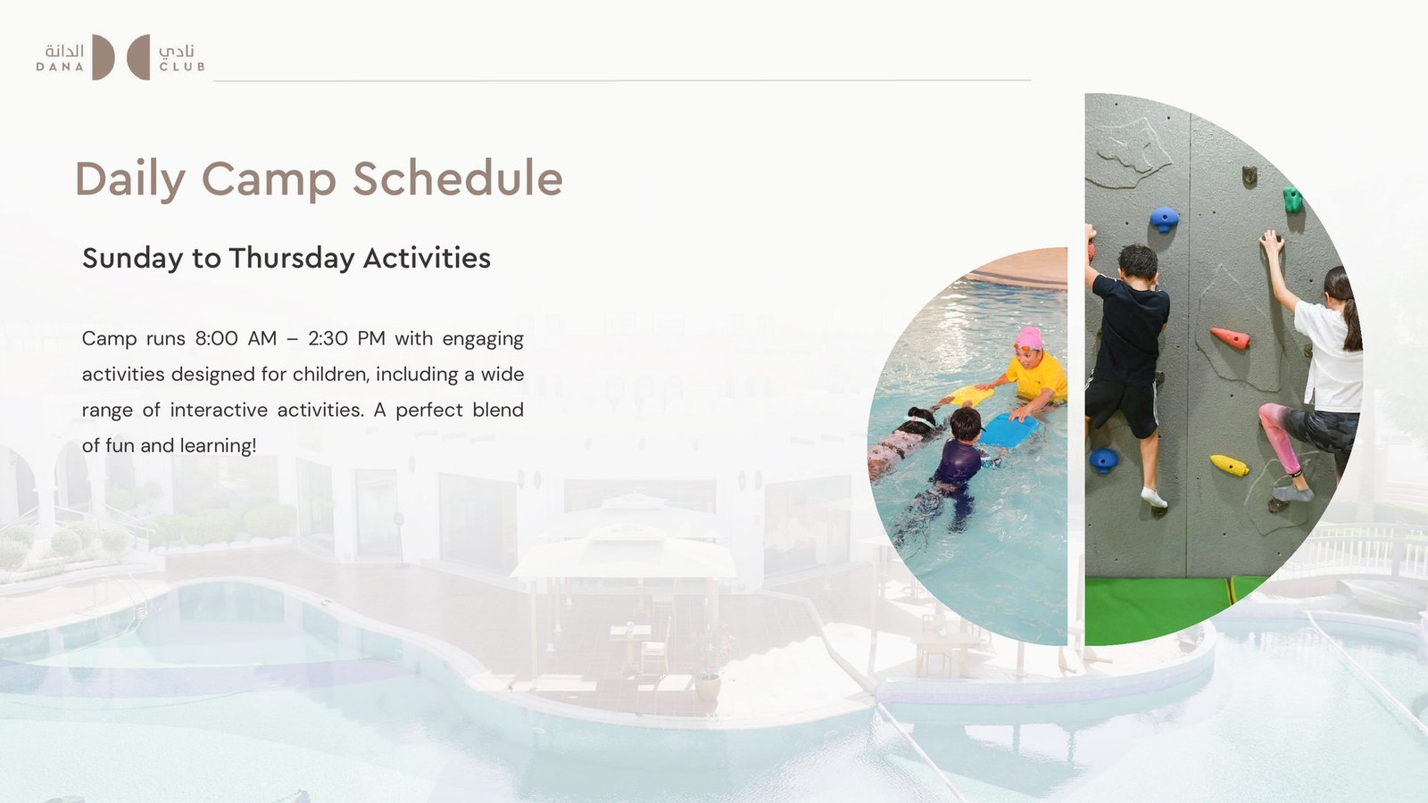 Daily camp schedule