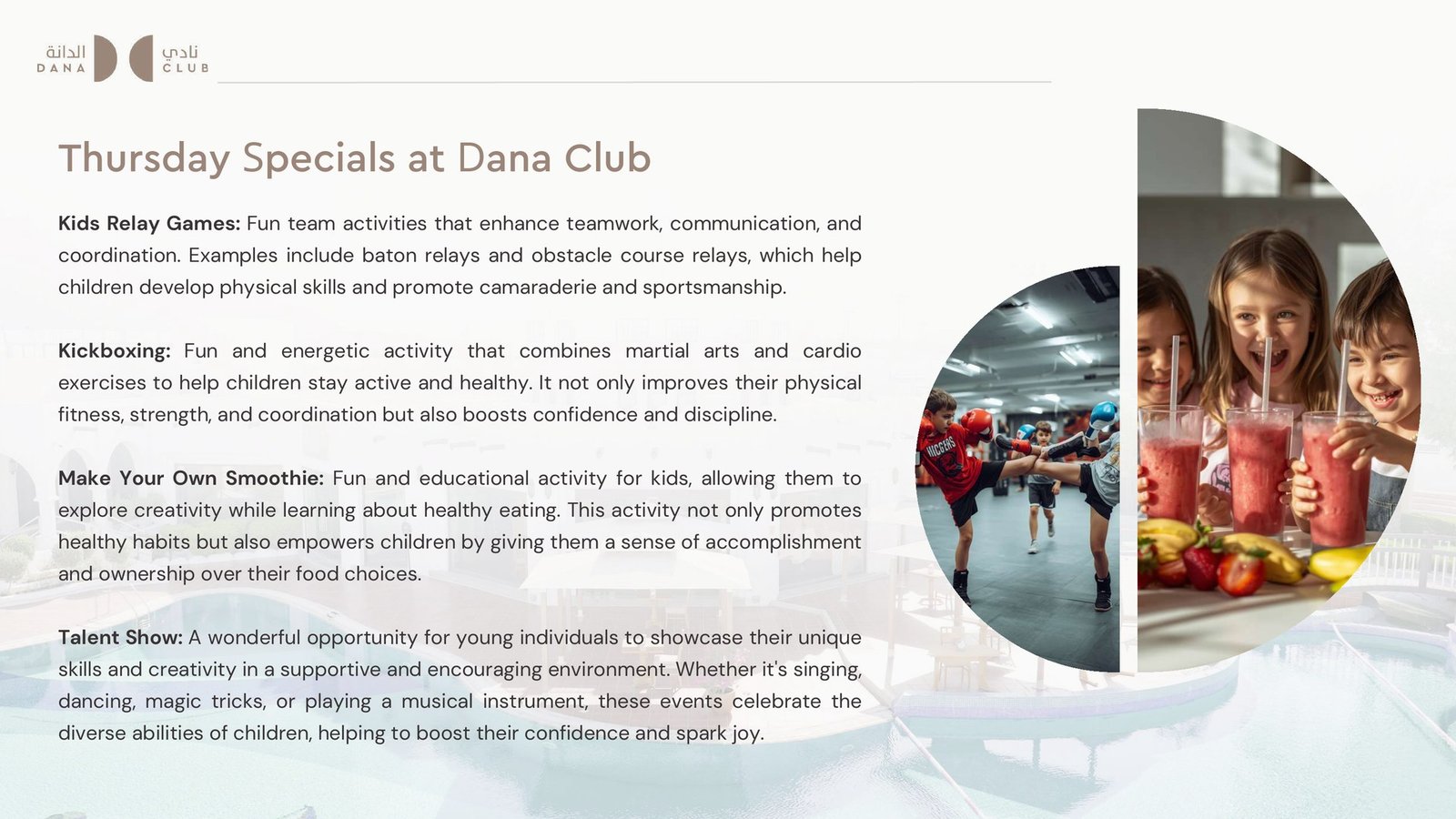 Thursday specials at Dana Club